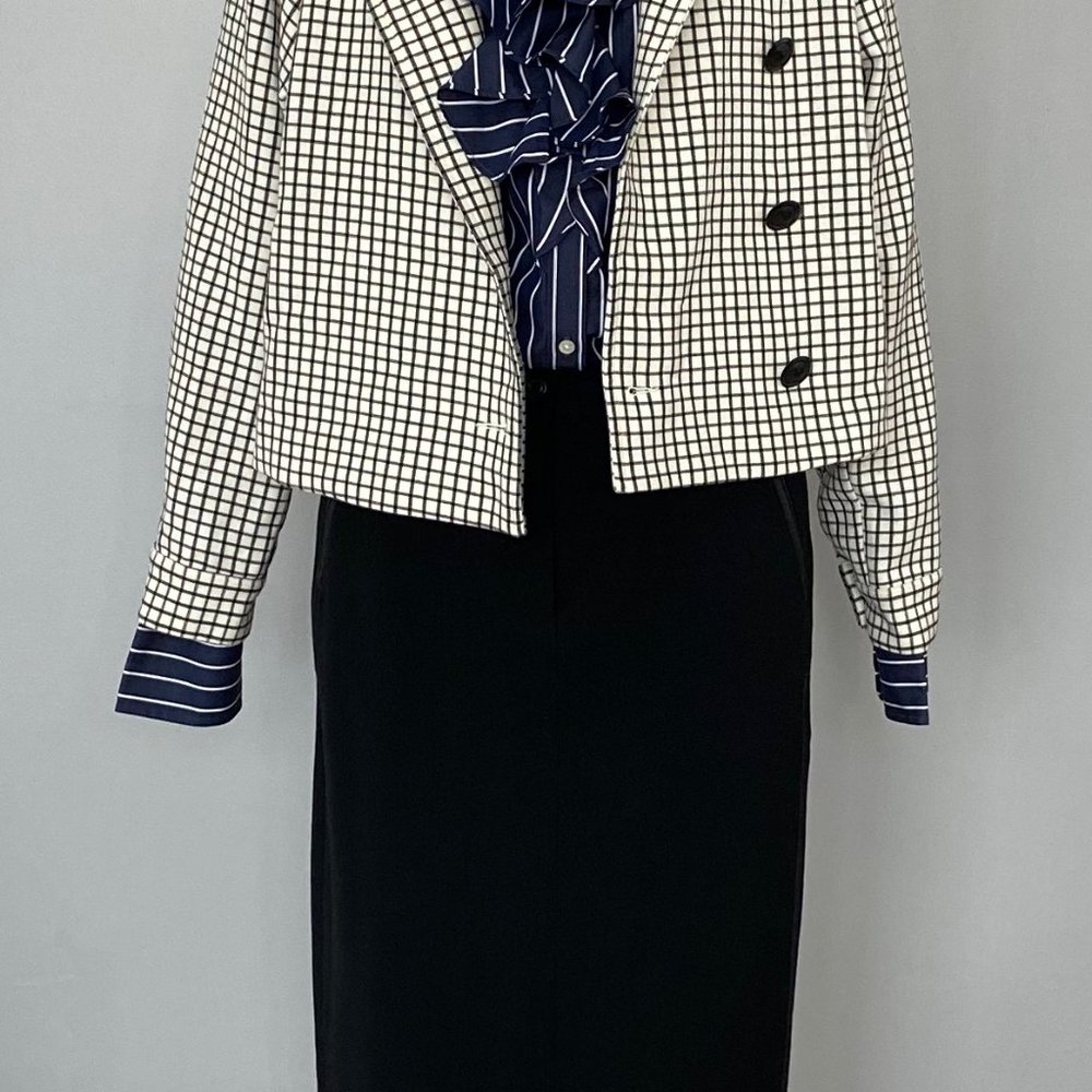 Cabi Cropped Windowpane Jacket/Blazer - image 5